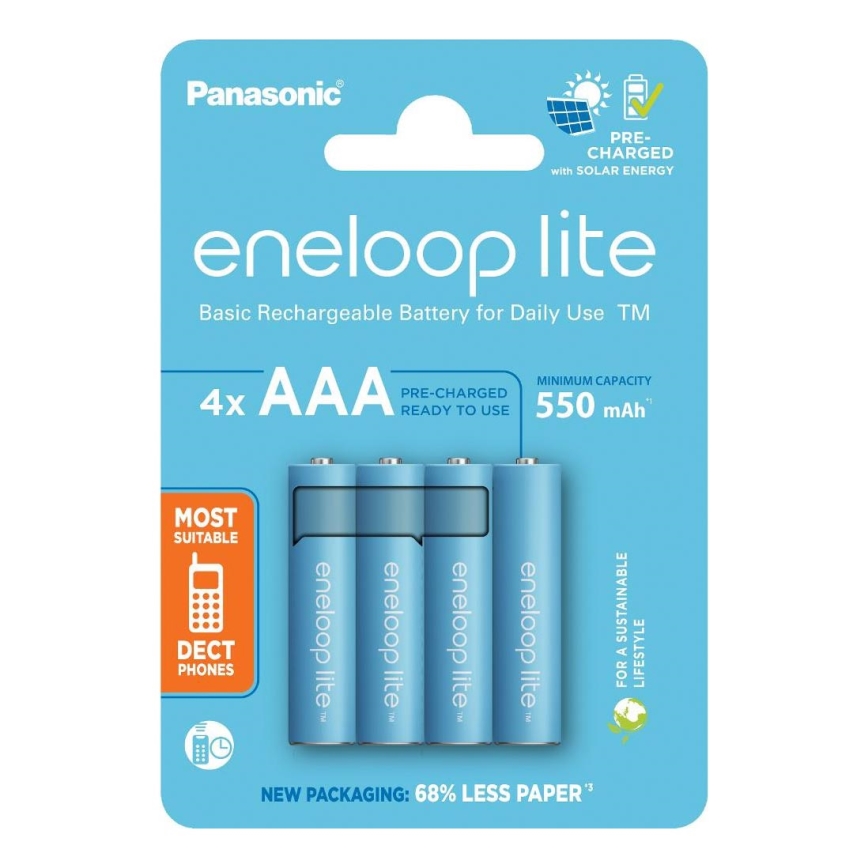 Panasonic - 4 vnt. Įkraunama baterija AAA Eneloop Lite 550 mAh