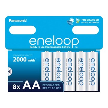 Panasonic - 8 vnt. Įkraunama baterija AA Eneloop 2000 mAh