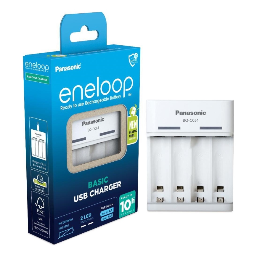 Panasonic - Baterijos įkroviklis Eneloop 4xAA/AAA 5V