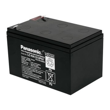 Panasonic LC-RA1212PG1 - Švino rūgšties akumuliatorius 12V/12Ah/faston 6.3 mm