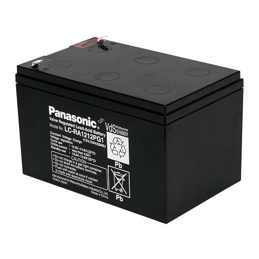 Panasonic LC-RA1212PG1 - Švino rūgšties akumuliatorius 12V/12Ah/faston 6.3 mm