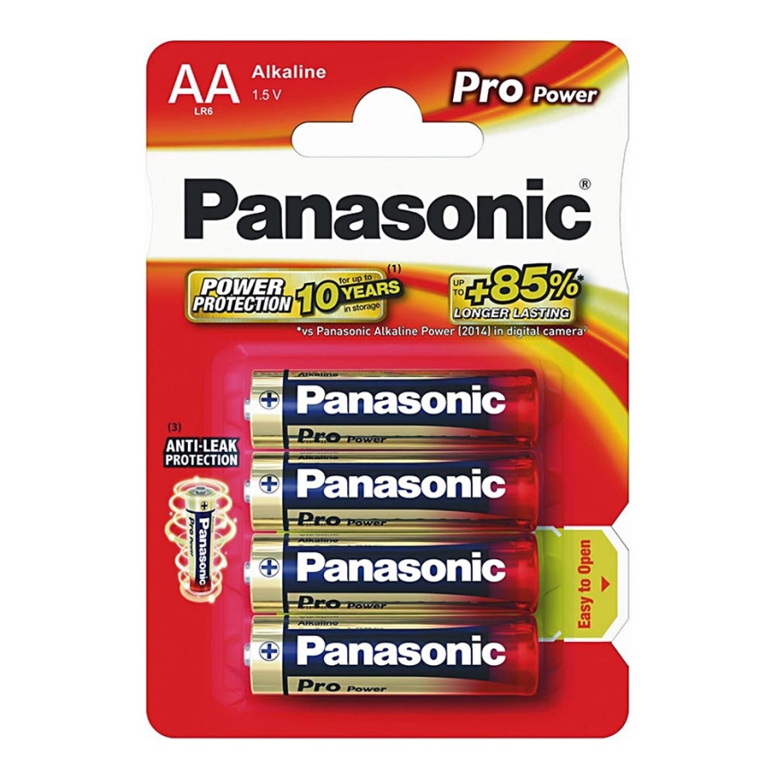 Panasonic LR6 PPG - 4vnt šarminės baterijos  AA Pro Power 1.5V