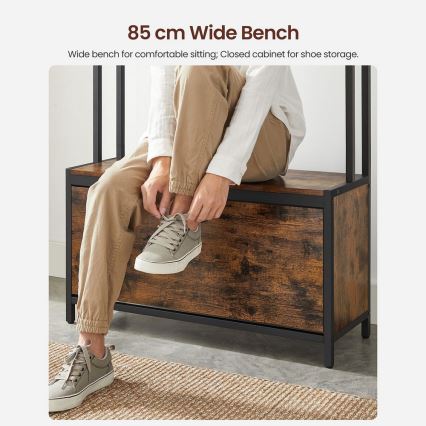 Pastatoma drabužių pakaba NAVOR, ruda/juoda