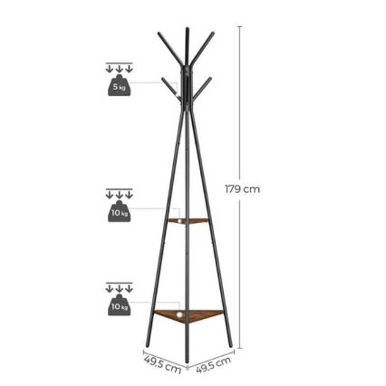 Pastatoma kabykla LINEA, juoda/ruda