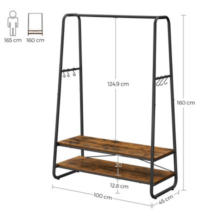 Pastatoma kabykla LINEA, ruda/juoda