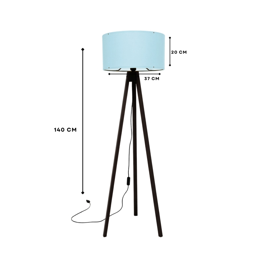 Pastatoma lempa AYD 1xE27/40W/230V ruda/mėlyna