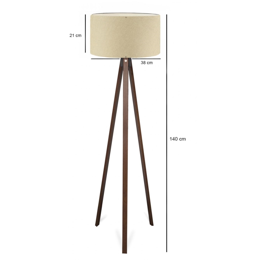 Pastatoma lempa AYD 1xE27/40W/230V smėlinė/ruda