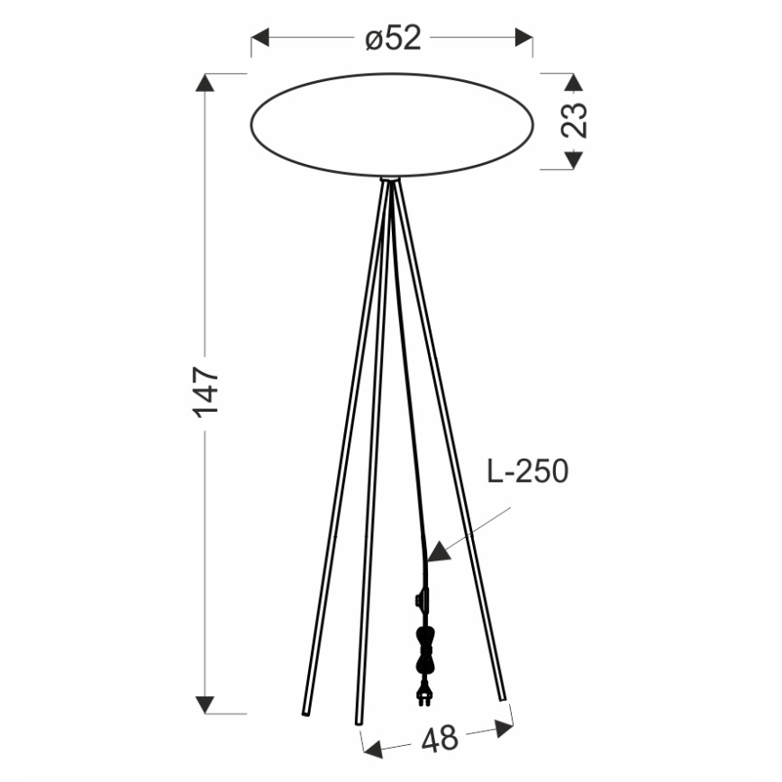 Pastatoma lempa CAFEE 1xE27/40W/230V ruda/juoda