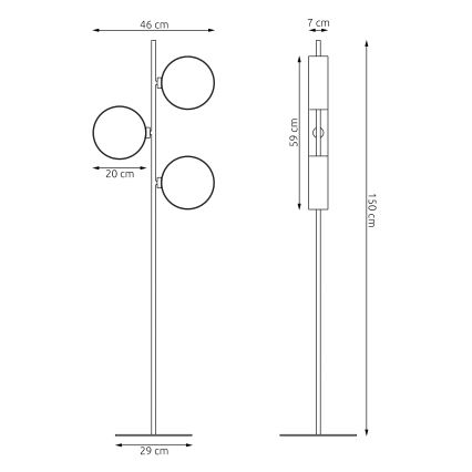 Pastatoma lempa DRUMZ 3xE14/10W/230V pilka