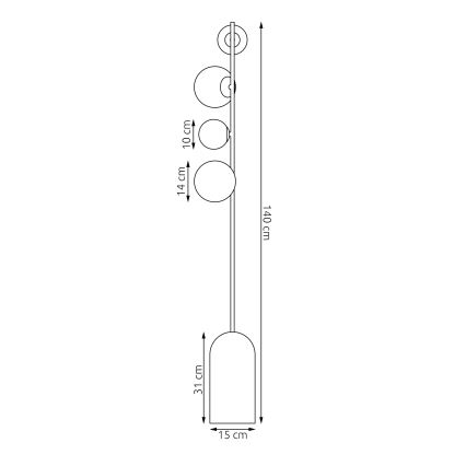 Pastatoma lempa ETNO 4xG9/8W/230V juoda