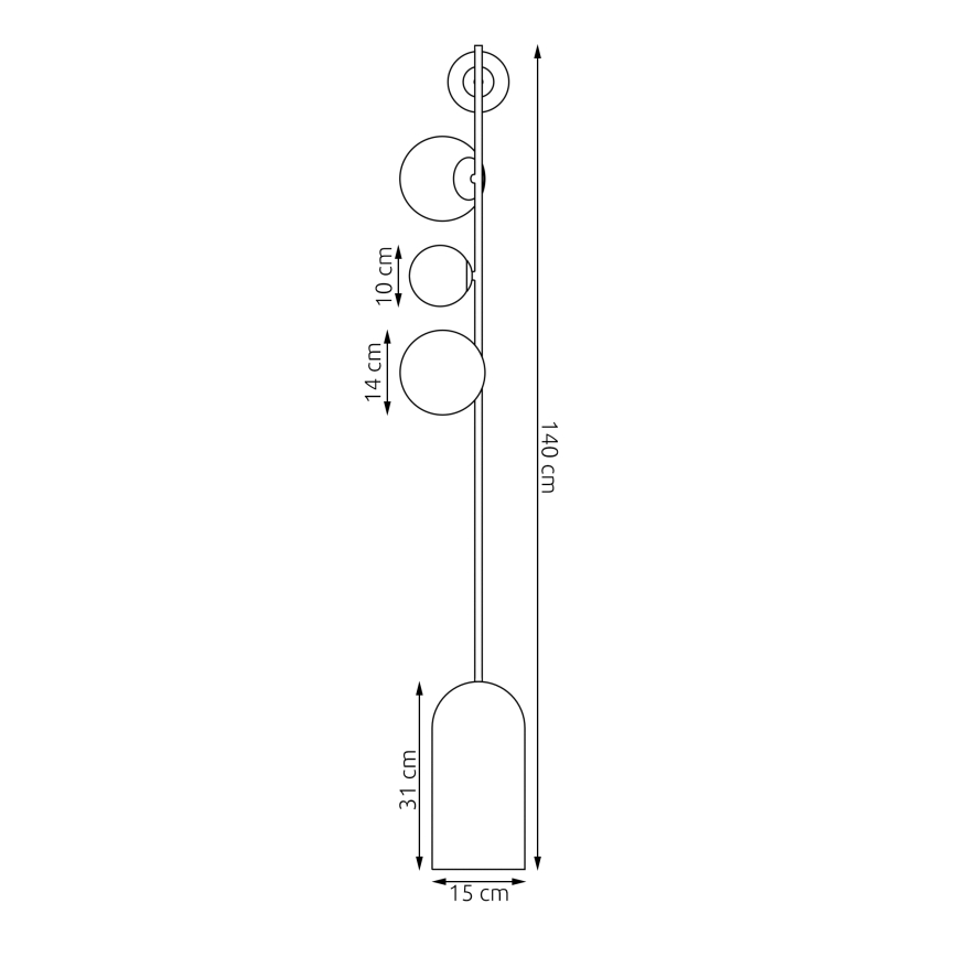 Pastatoma lempa ETNO 4xG9/8W/230V juoda