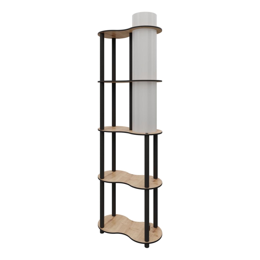 Pastatoma lempa su lentynėlėmis NOTO 1xE27/40W/230V smėlinė/juoda