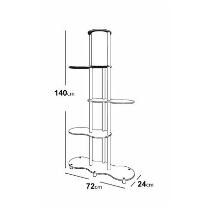 Pastatoma lempa su lentynomis NOTO 1xE27/40W/230V ruda/juoda