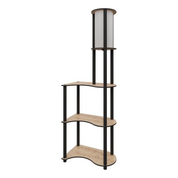 Pastatoma lempa su lentynomis NOTO 1xE27/40W/230V smėlinė/juoda