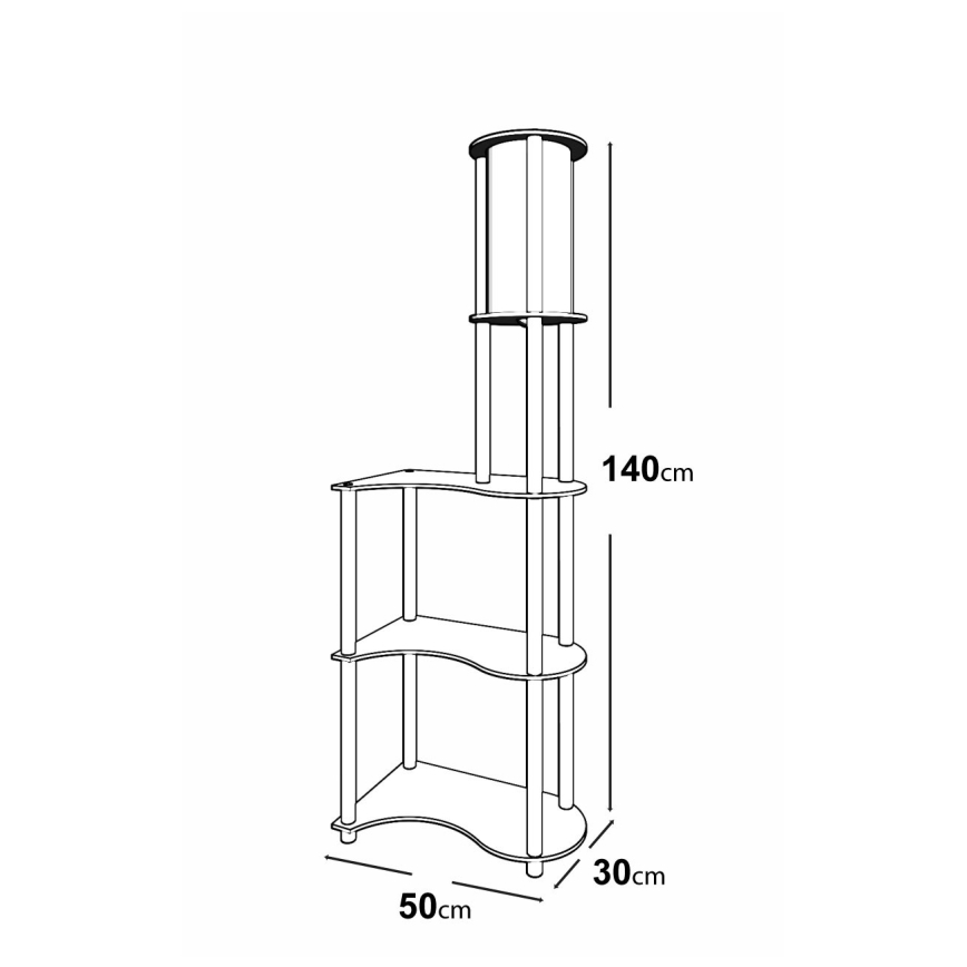 Pastatoma lempa su lentynomis NOTO 1xE27/40W/230V smėlinė/juoda