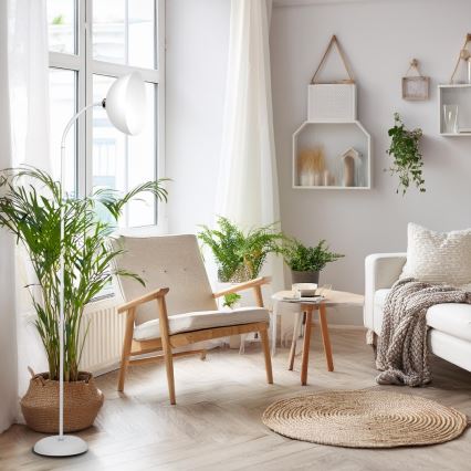 Pastatoma lempa ZACK 1xE27/15W/230V balta