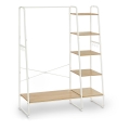 Pastatoma rūbų kabykla LINEA, balta/ruda