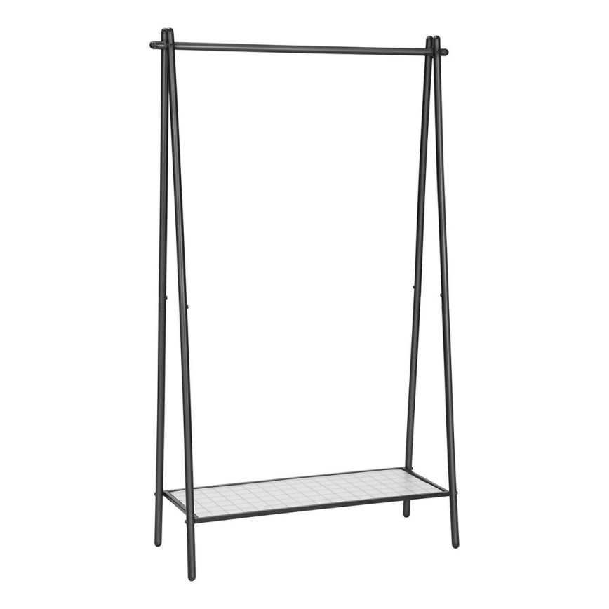 Pastatoma rūbų kabykla LINEA juoda