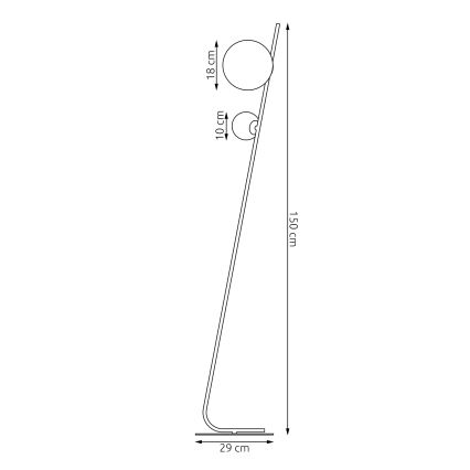 Pastatomas šviestuvas TATU 2xG9/8W/230V oranžinis