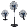 Pastatomas ventiliatorius 3 viename, 50 W / 230 V, Ø 40 cm, juodas