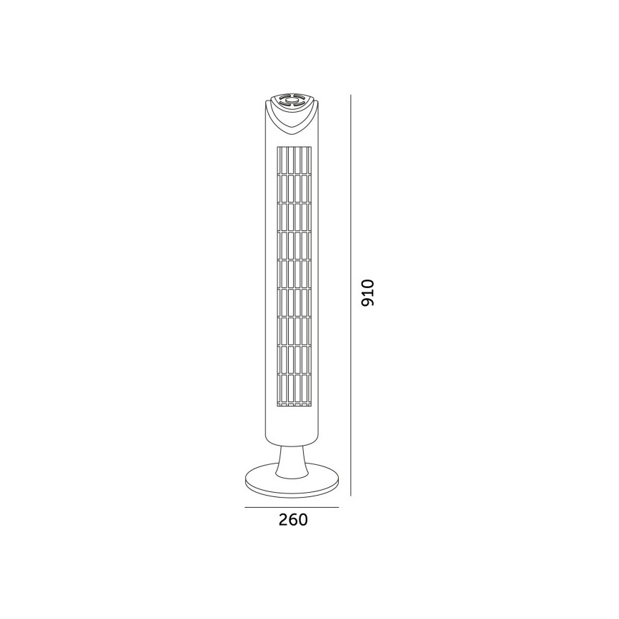 Pastatomas ventiliatorius LISSE 45W/230V 91,4 cm juoda + nuotolinio valdymo pultas
