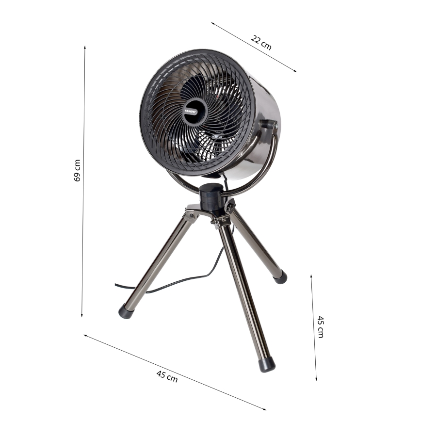 Pastatomas ventiliatorius TRIPOD 40W/230V juodas