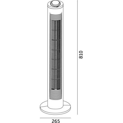 Pastatomas ventiliatorius VENLO 45W/230V 81 cm juoda