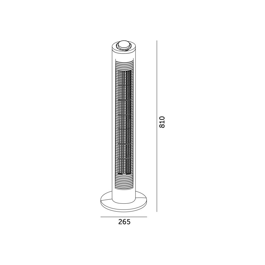 Pastatomas ventiliatorius VENLO 45W/230V 81 cm juoda