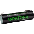 PATONA - Akumuliatorius 18650 Li-lon 3000mAh PREMIUM 3,7V su juostiniais gnybtais litavimui