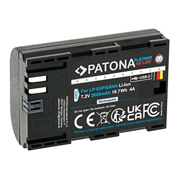 PATONA - Akumuliatorius Canon LP-E6NH 2600mAh Li-Ion Platinum USB-C