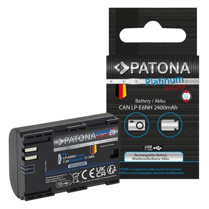 PATONA - Akumuliatorius Canon LP-E6NH 2600mAh Li-Ion Platinum USB-C