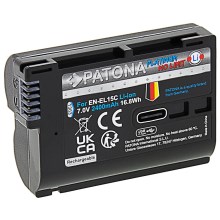 PATONA – akumuliatorius Nikon EN-EL15C 2400mAh ličio jonų platininis USB-C