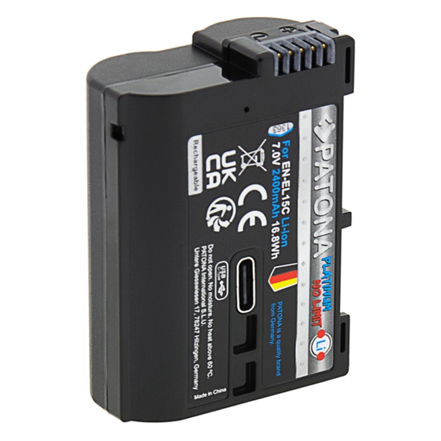 PATONA - Akumuliatorius Nikon EN-EL15C 2600mAh Li-Ion Platinum USB-C