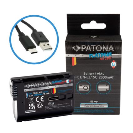 PATONA - Akumuliatorius Nikon EN-EL15C 2600mAh Li-Ion Platinum USB-C