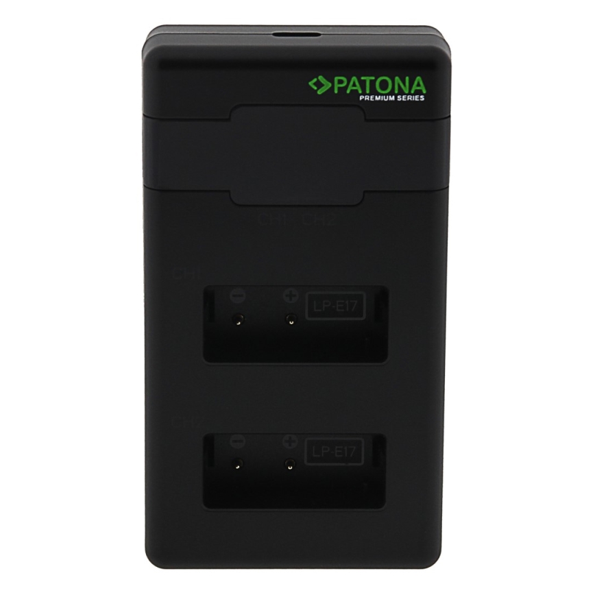 PATONA - Greitas įkroviklis Dual Canon LP-E17 + USB-C laidas 0,6m