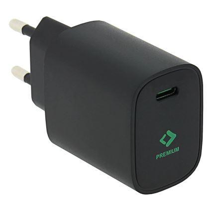 PATONA - Įkrovimo adapteris USB-C Power delivery 20W/230V juoda