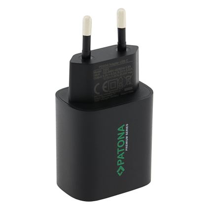 PATONA - Įkrovimo adapteris USB-C Power delivery 20W/230V juoda