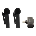 PATONA - KOMPLEKTAS 2x Belaidis mikrofonas su segtuku išmaniesiems telefonams USB-C 5V 50 mAh