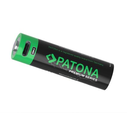 PATONA - KOMPLEKTAS 4x Akumuliatorius AA/LR6 Li-Pol 2000mAh 1,5Vs Su USB-C įkrovimas