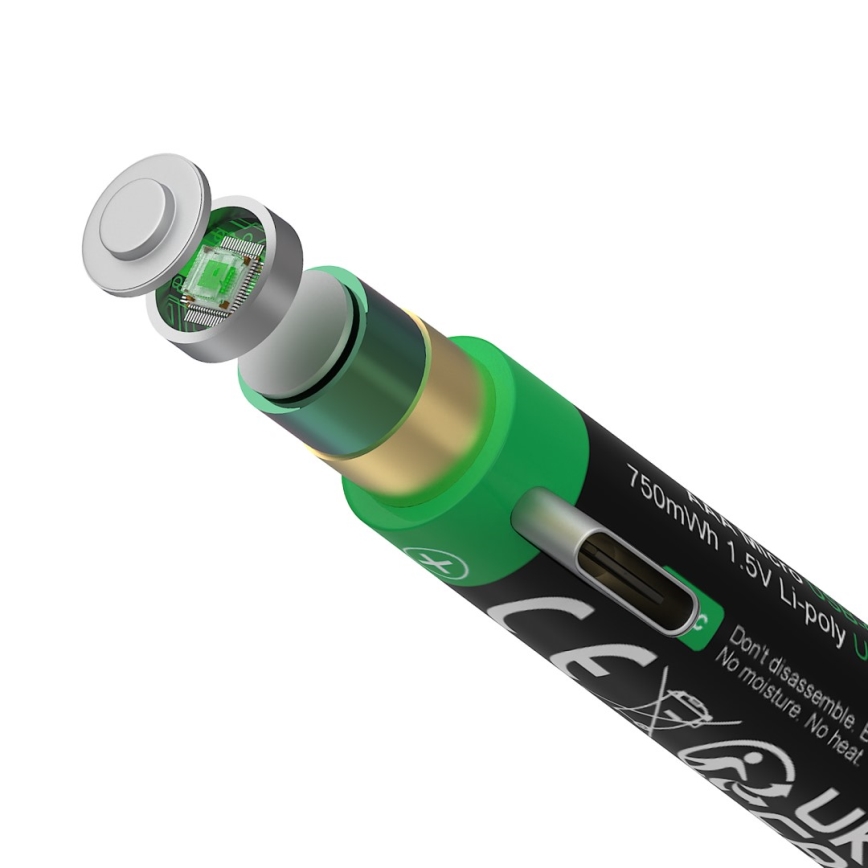 PATONA - KOMPLEKTAS 4x Akumuliatorius AAA/LR03 Li-Pol 500mAh 1,5V Su USB-C įkrovimas