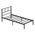 Patvari metalinė viengulė lova ROVAN 90x200 cm, juodos spalvos, maksimalus leistinas svoris 120 kg