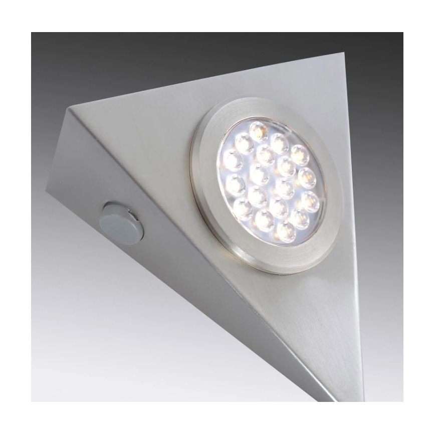 Paul Neuhaus 1119-55-3 - RINKINYS 3x LED Baldų apšvietimas su jutikliu  HELENA LED/2,5W/230V