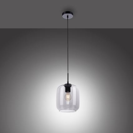 Paul Neuhaus 2002-25 - Pakabinamas sietynas SHITAKE 1xE27/10W/230V diametras 20 cm dūminis