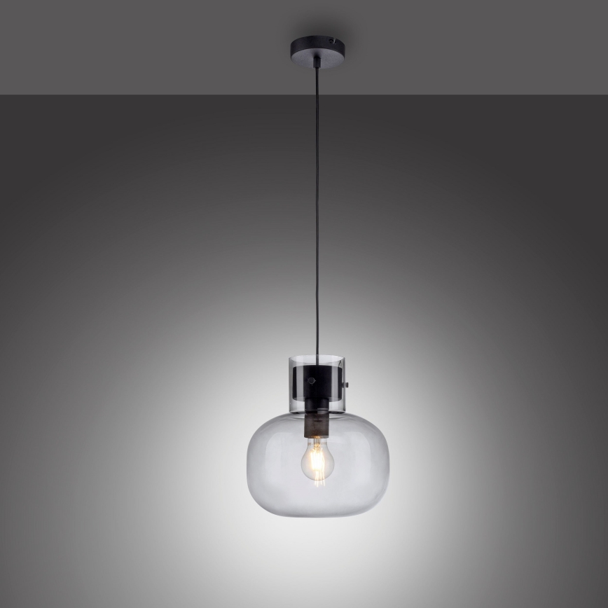 Paul Neuhaus 2003-25 - Pakabinamas sietynas SHITAKE 1xE27/10W/230V diametras 25 cm dūminis