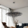 Paul Neuhaus 2031-18 - Kabantis šviestuvas ant laido ICICLE 15xG9/40W/230V 75x150 cm juodas