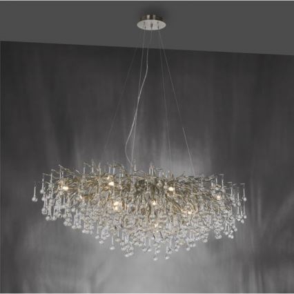 Paul Neuhaus 2031-55 - Pakabinamas sietynas ICICLE 15xG9/40W/230V 75x150 cm blizgus chromas