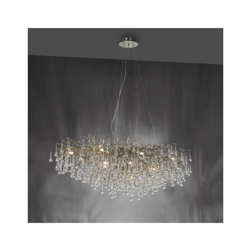 Paul Neuhaus 2031-55 - Pakabinamas sietynas ICICLE 15xG9/40W/230V 75x150 cm blizgus chromas
