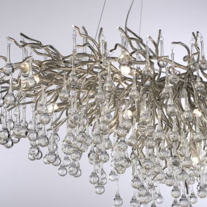 Paul Neuhaus 2031-55 - Pakabinamas sietynas ICICLE 15xG9/40W/230V 75x150 cm blizgus chromas