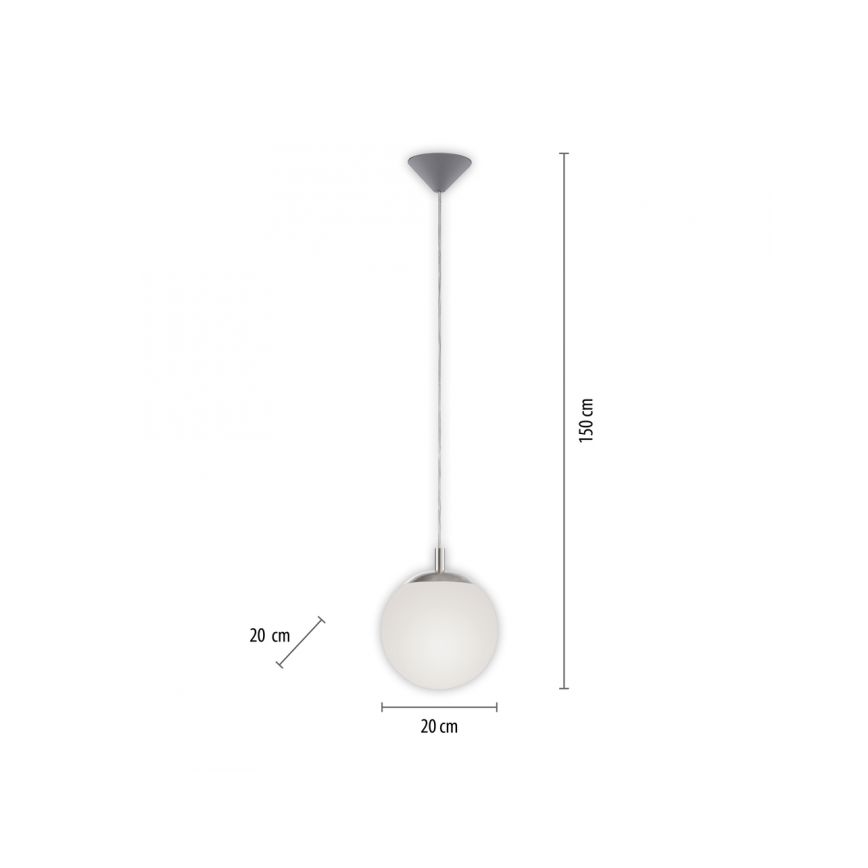 Paul Neuhaus 2072-55 - Pakabinamas sietynas BOLO 1xE27/60W/230V diametras 20 cm