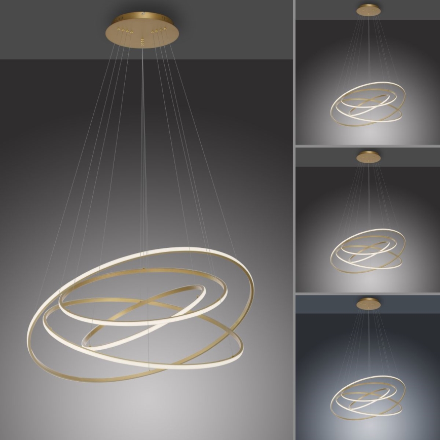 Paul Neuhaus 2124-60 - LED Reguliuojamas pakabinamas sietynas TESSARA LED/97W/230V 2700-5000K + nuotolinio valdymo pultas